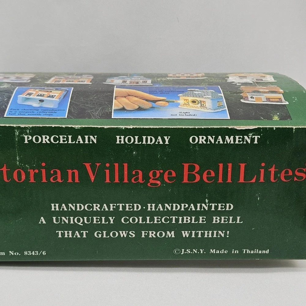 DICKENS VILLAGE‎ BELL Christmas Ornament LIGHT Covers Porcelain Holiday Decor